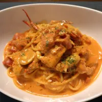 ワタリガニのトマトクリームパスタ|mmmさん