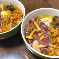 天然きのこの肉そば|やかんちゃんさん