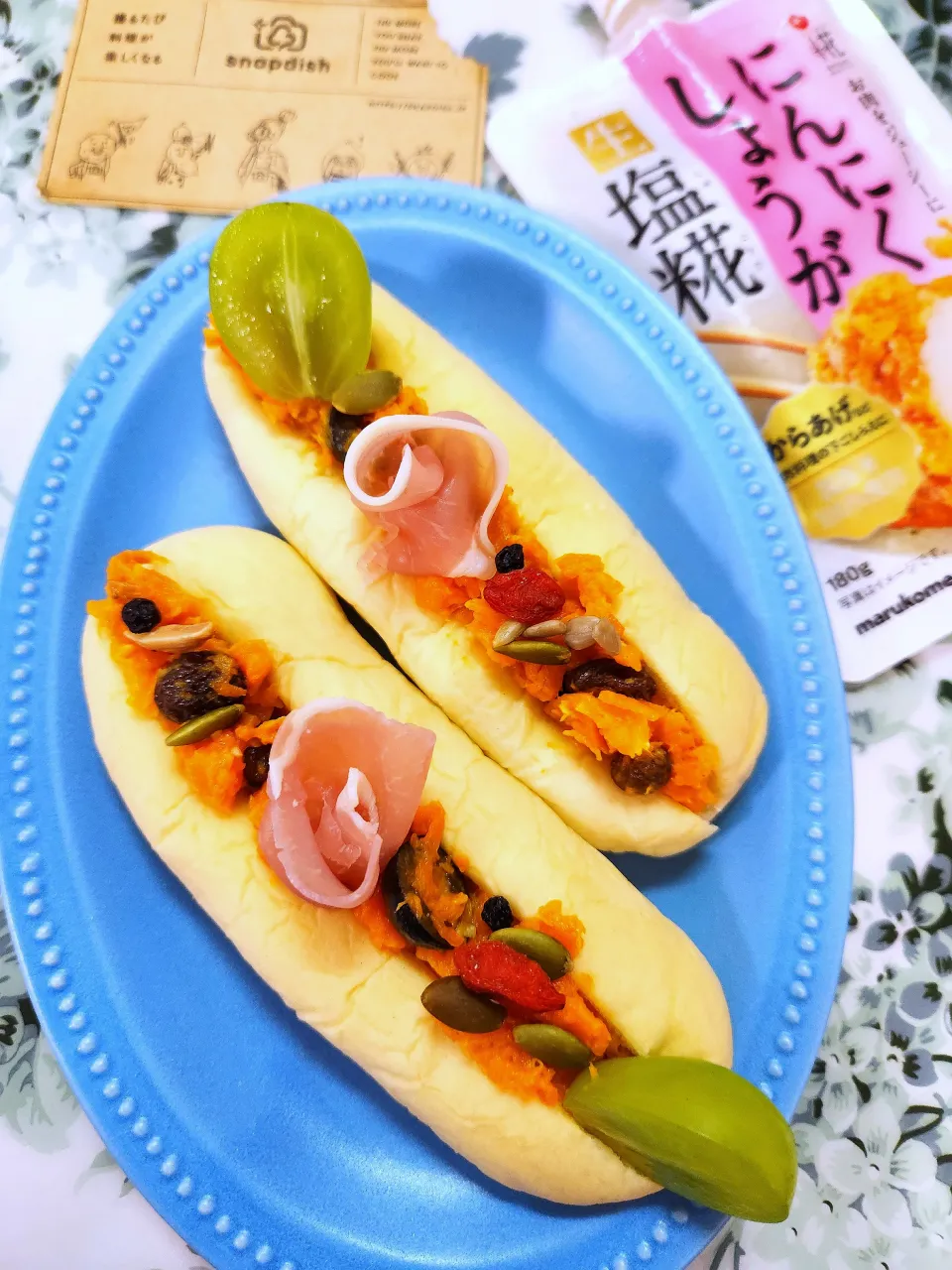 @きなこさんの料理 🔷🇪🇸🐖イベリコパテとトリュフバター入り🥕にんじんマッシュサラダの🥖タルティーヌ🇫🇷🔷→→🔷もっちり牛乳ロールサンド🥕🥕🔷|@きなこさん