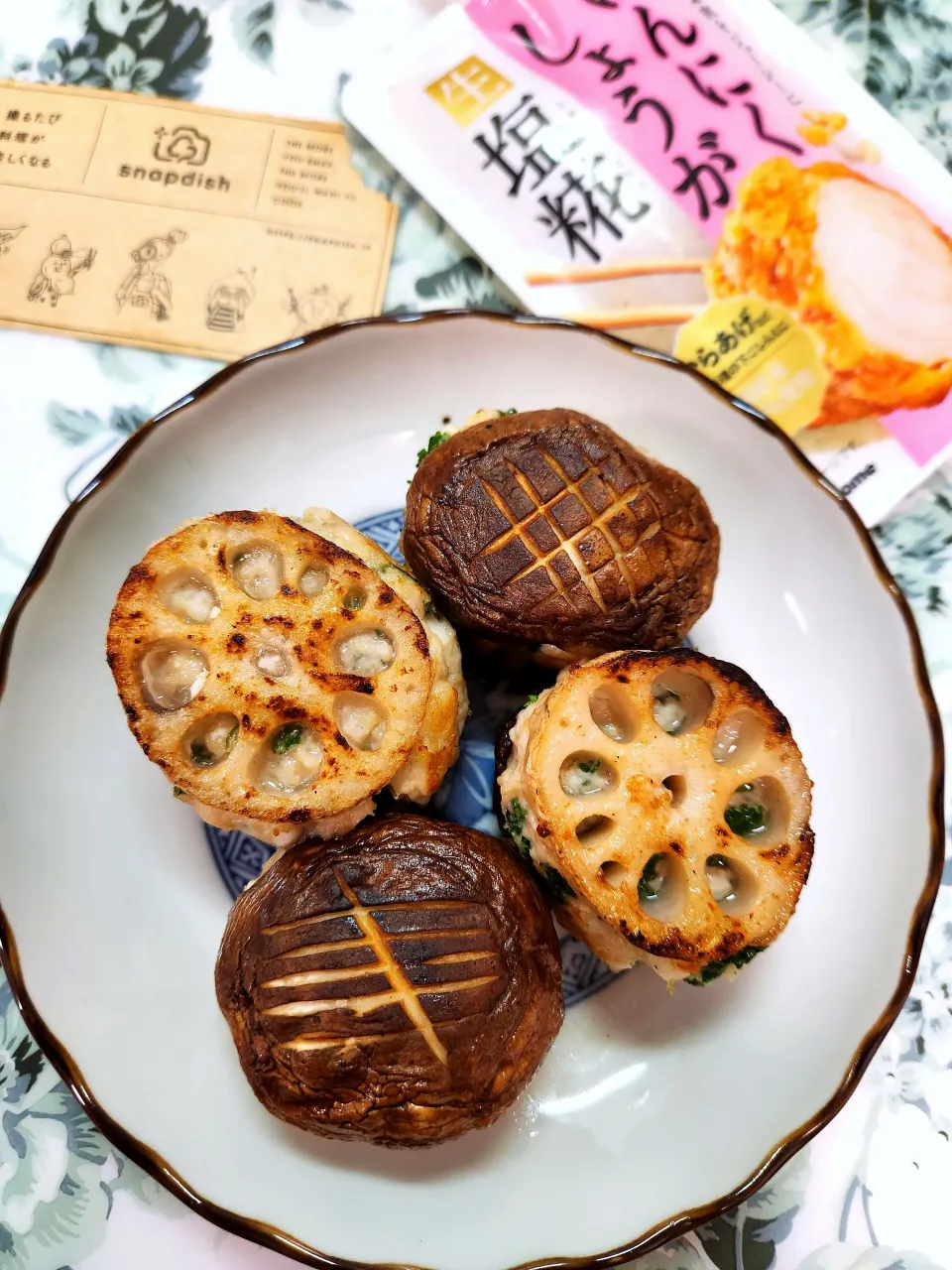 🔷☀️天日干し🍄椎茸とれんこんde 🍁🍂秋の肉詰め🔷|@きなこさん