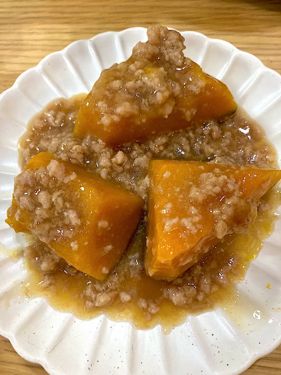 かぼちゃのそぼろ煮|ゆきんころんさん