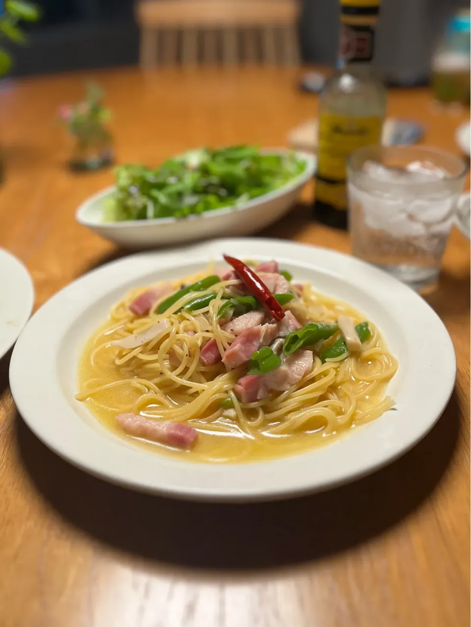 10/13の夕食　ペペロンチーノ|yoneさん