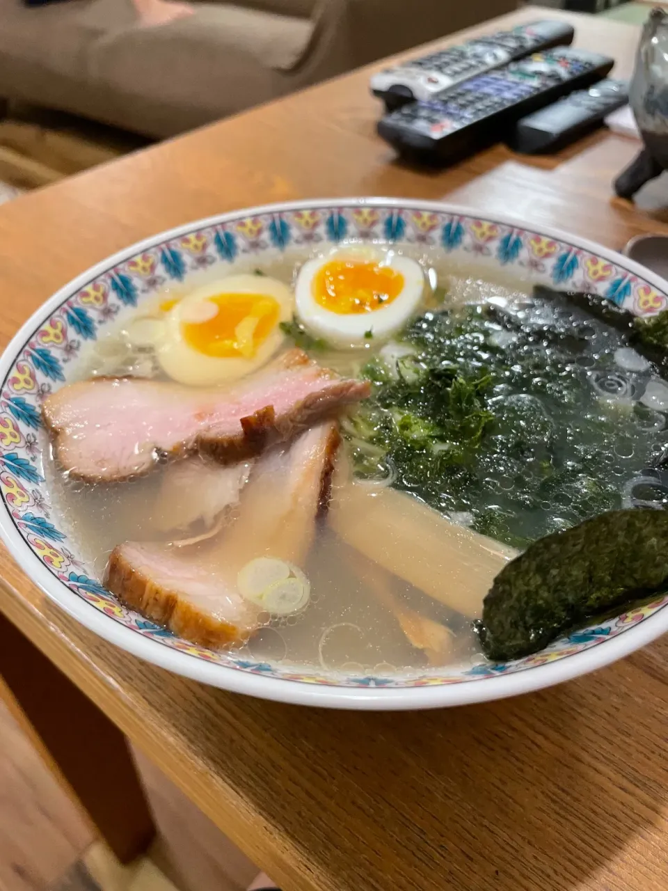 塩ラーメン　アオサトッピング|いがをさん