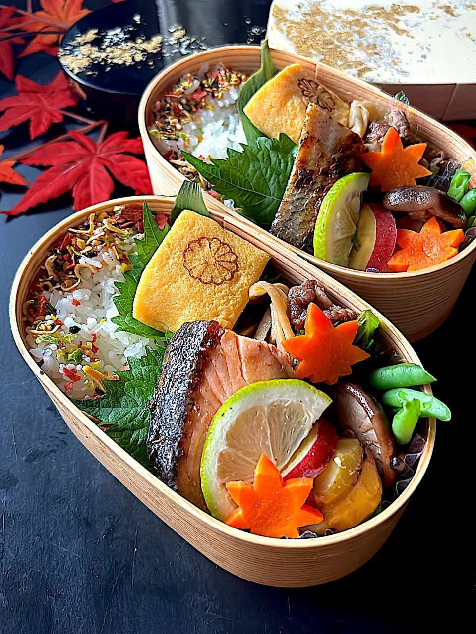 🍂ふたりの秋のお弁当🍱|とんちんさん