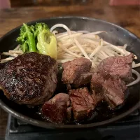 とろけるハンバーグ➕ハラミステーキ⭐️ジーニーズ|小林美緒さん