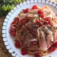 生ハムとトマトの冷製パスタ|MAPITEEさん