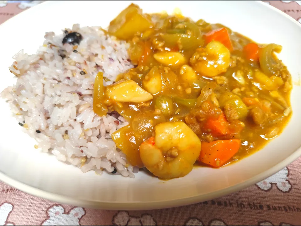 具沢山カレー夜ごはん|m.rafuさん