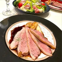 鴨のロースト🦆洋梨を添えて🍐➰🥂😋|ナムナムさん