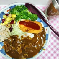 カレー🍛と　クリームコロッケ😄| miimiさん