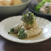 オクラの豚肉巻きおろしそポン酢|ちいさなしあわせキッチンさん