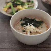 豆乳の日に作った、大豆のお肉と白滝の豆乳担々麺|ちいさなしあわせキッチンさん