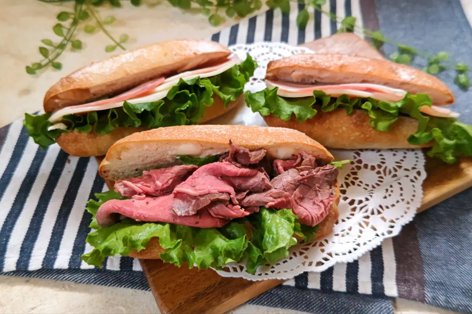 手作りパンでサンドイッチ🥪ランチ|kodomoのおやつさん