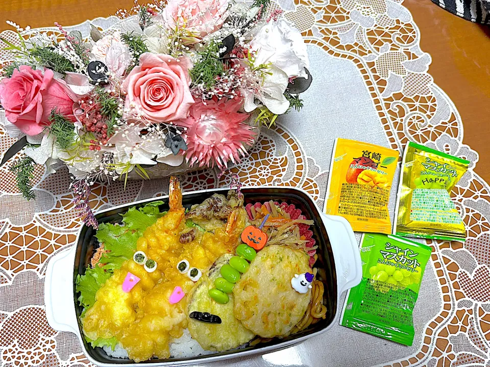 2025.10.15は天丼ハロウィン弁当🎃|makoさん