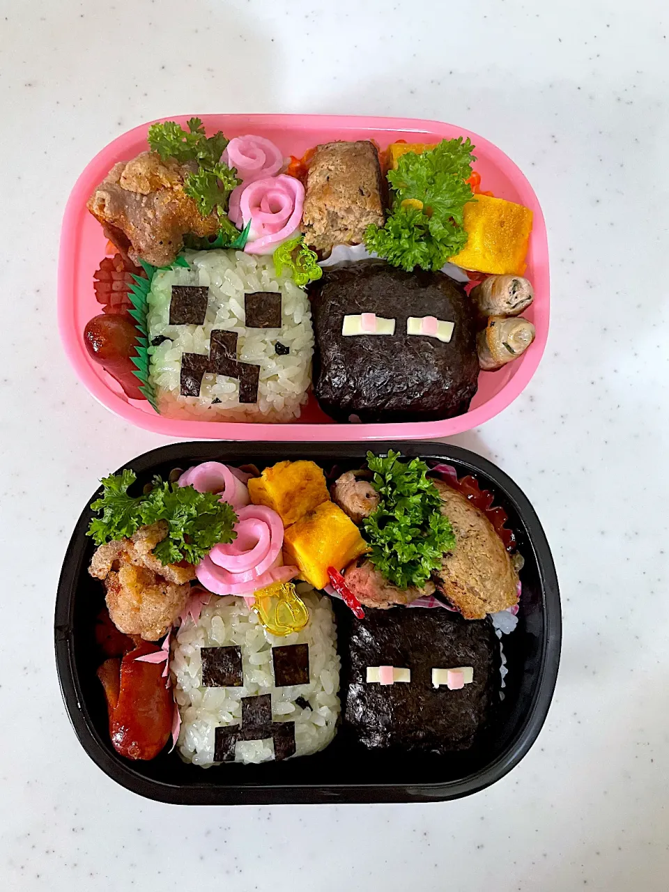 マイクラキャラ弁|今日も適当な嫁さん