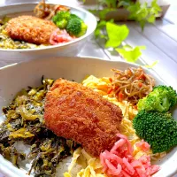 ほか弁の高菜弁当風|おかちさん