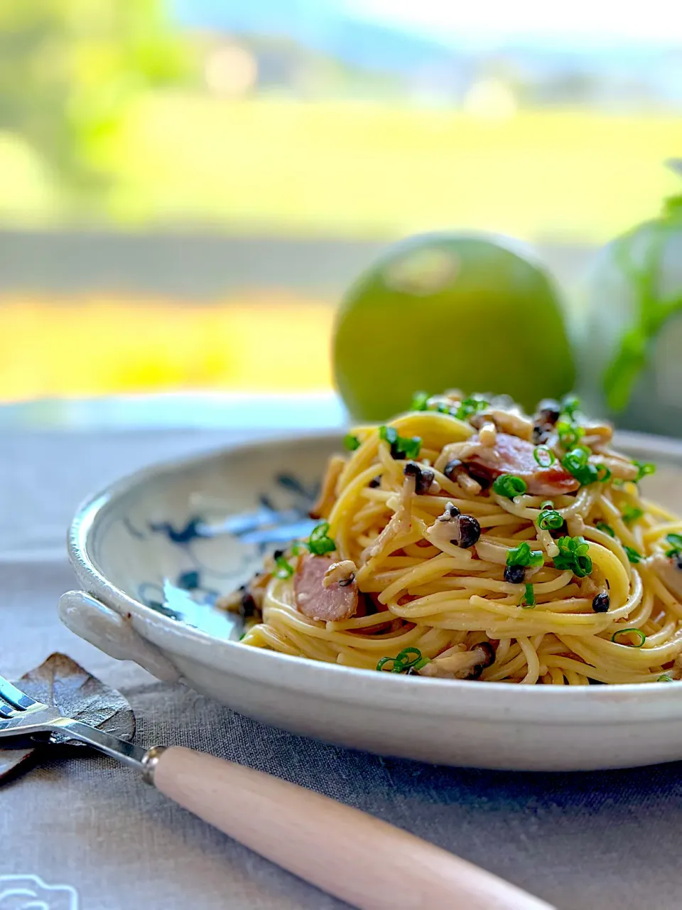『EVERINO』うきレジ機能で、しめじとウインナーの明太子パスタ|サミカさん