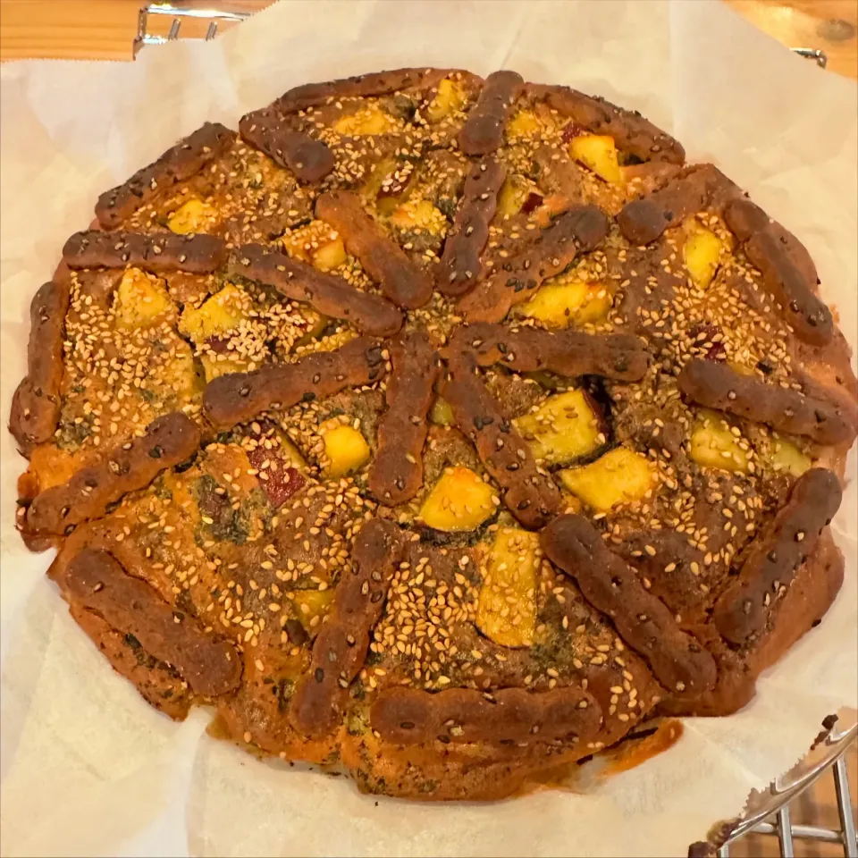 胡麻クランブルメープルさつまいもケーキ・改|愛さん