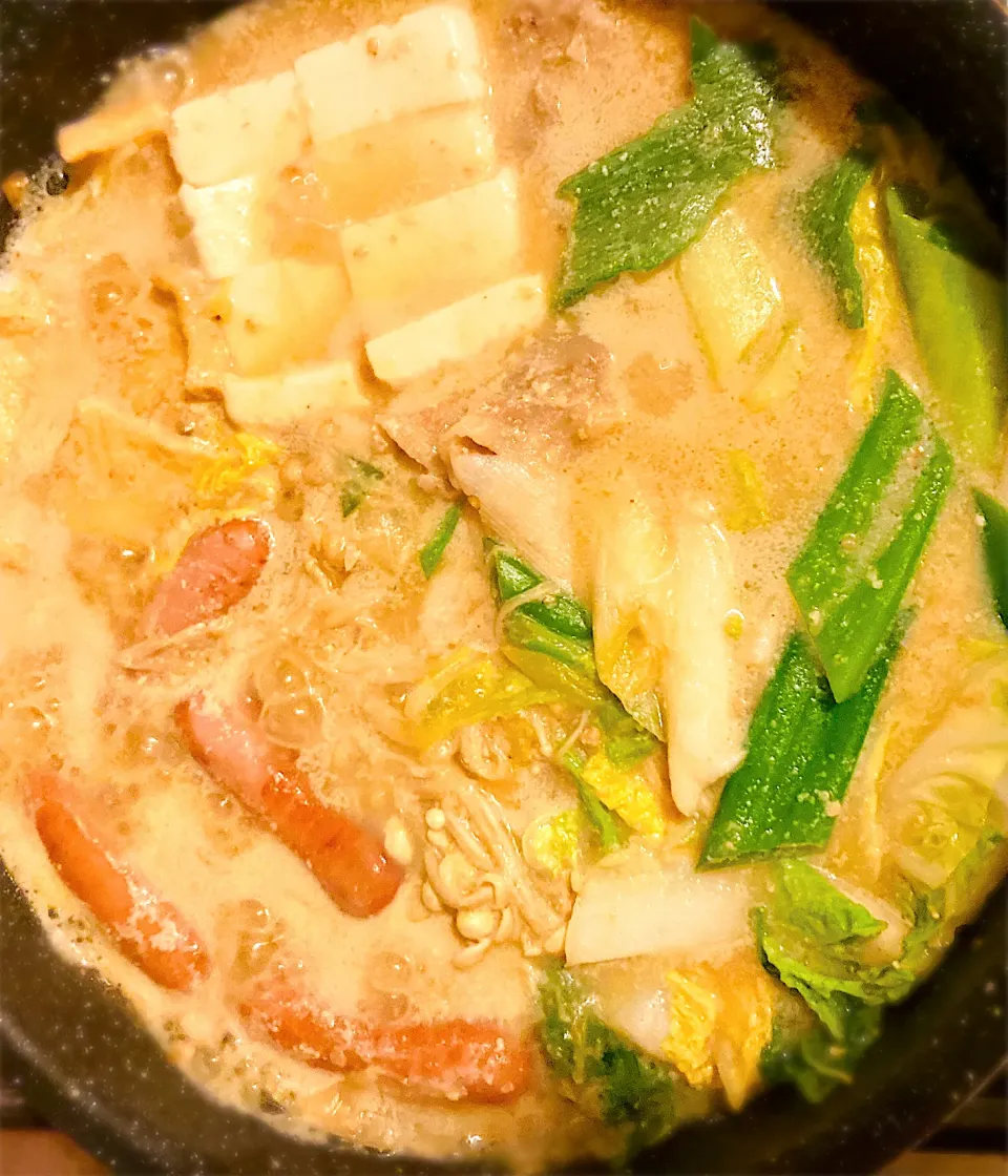 豆乳味噌鍋🍲|gunlove❤さん