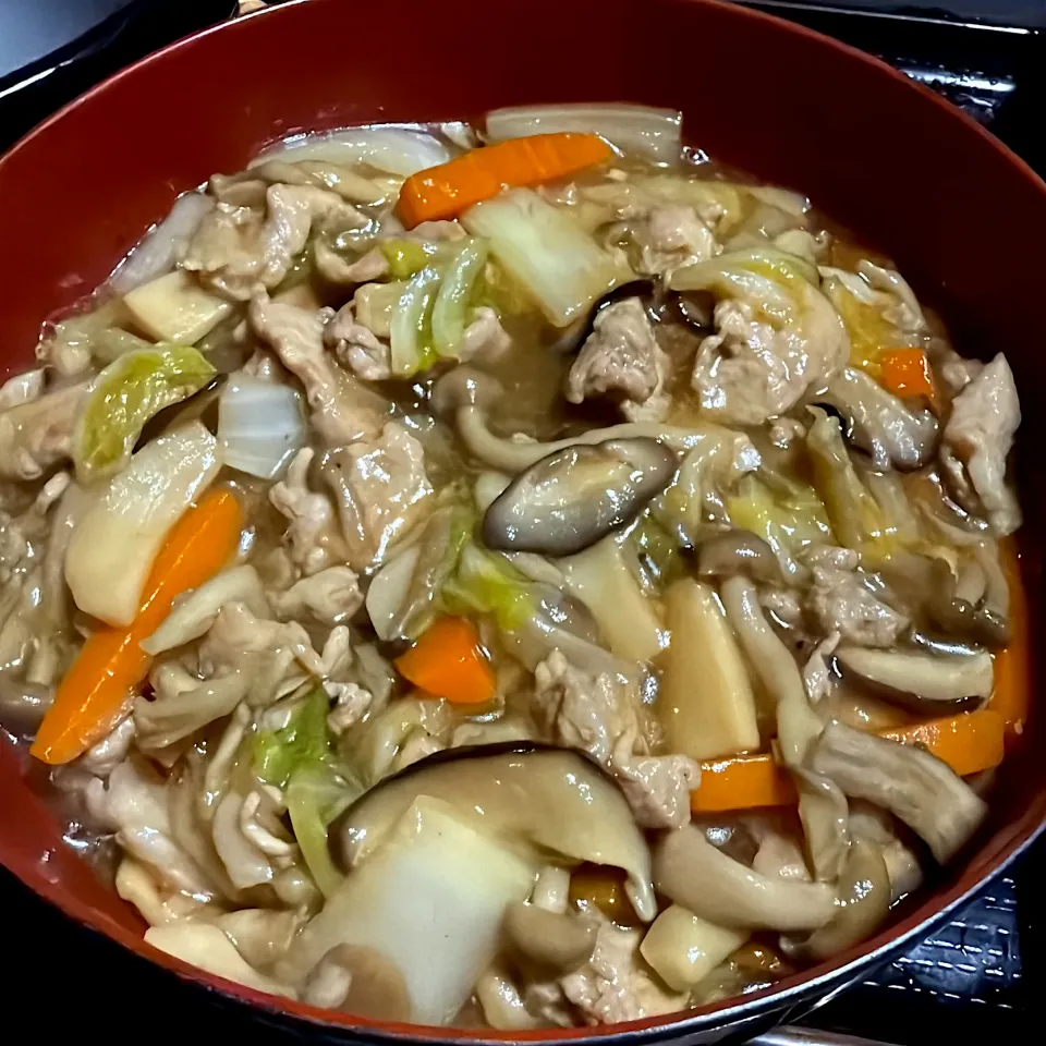 豚小間ときのこ白菜のうま煮|たまさん