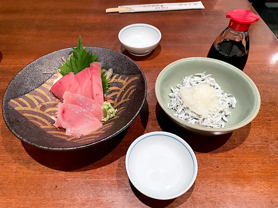 とんぼマグロ、しらすおろし|こいちさん