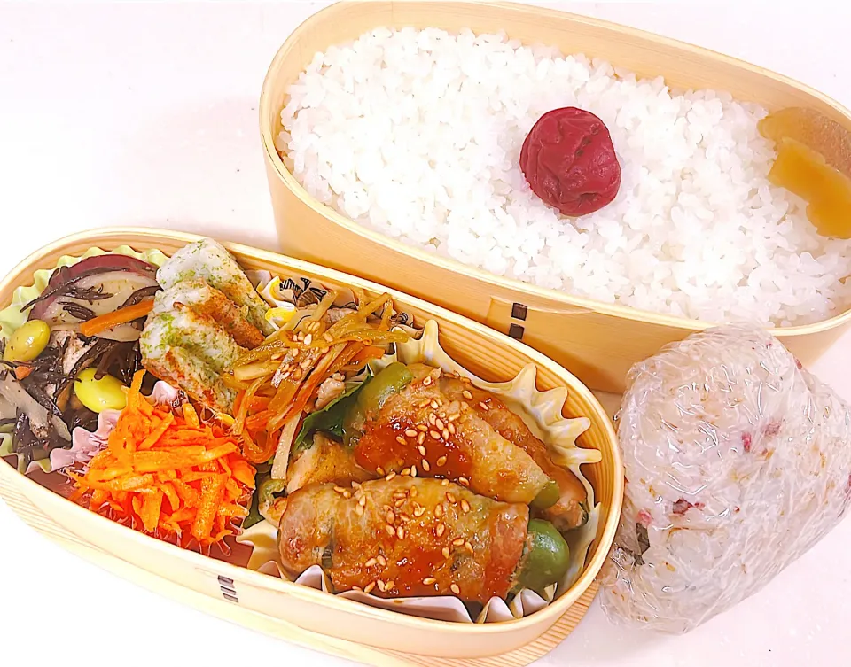 10/16 高1男子弁当☆チーズinおにぎりもね|ペイたさん