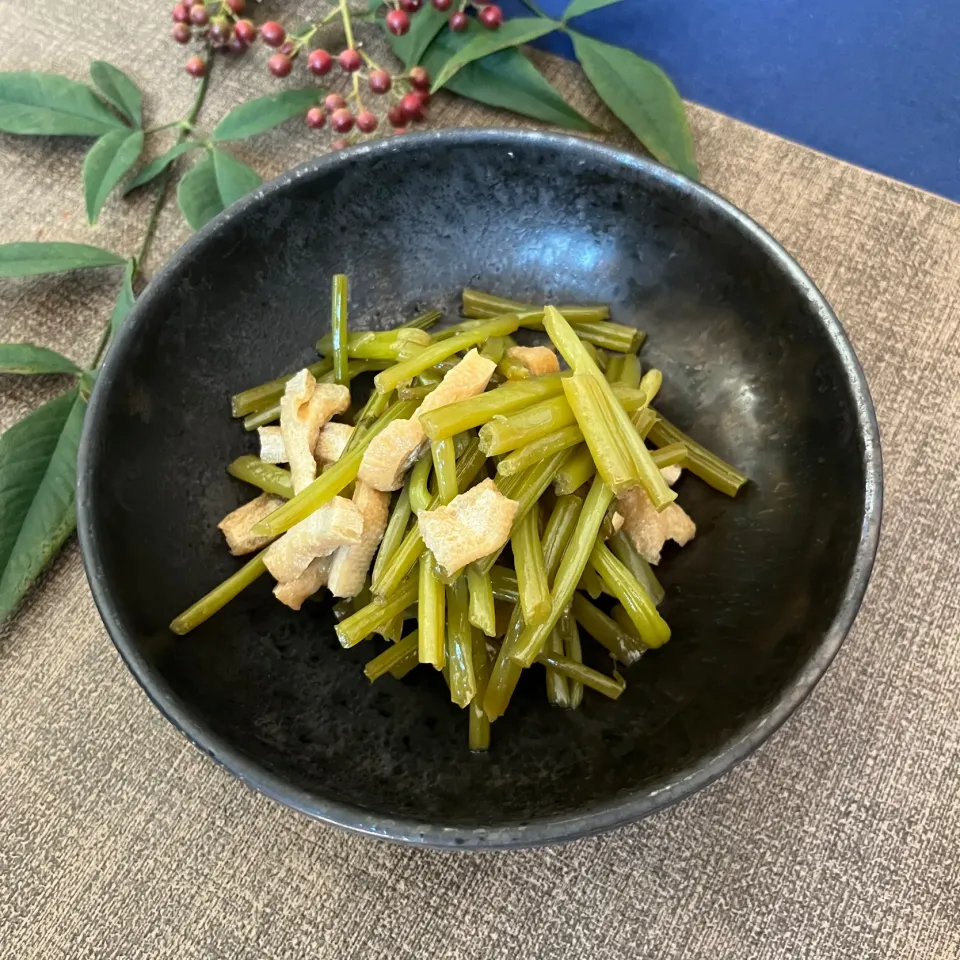 さつま芋つる炒め煮|ひろこさん