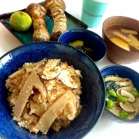 松茸ご飯と茶碗蒸し|C2★さん