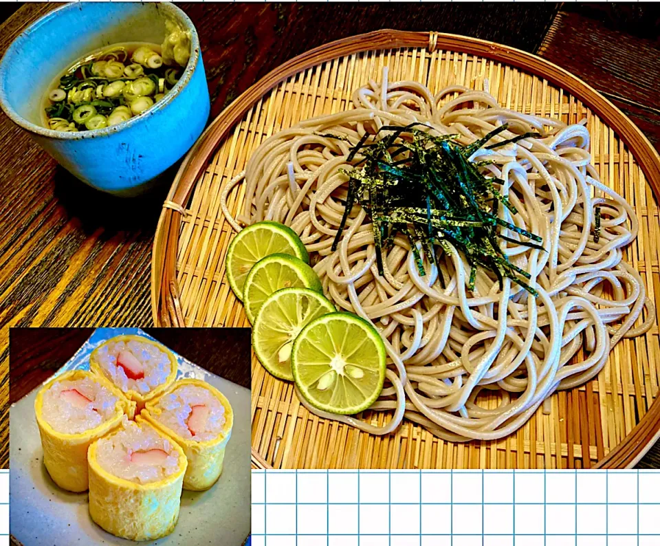 過日のランチ                                                               「ざる蕎麦&カニカマ玉子細巻」|mottoさん
