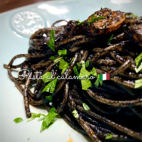 「アンチョビフィレ58g」を使ってみたSnapdishの料理・レシピ写真:ハロウィン🎃パスタ🍝（イカ墨🦑）