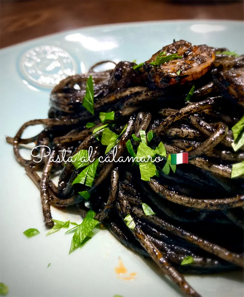 ハロウィン🎃パスタ🍝（イカ墨🦑）|気まぐれシェフさん