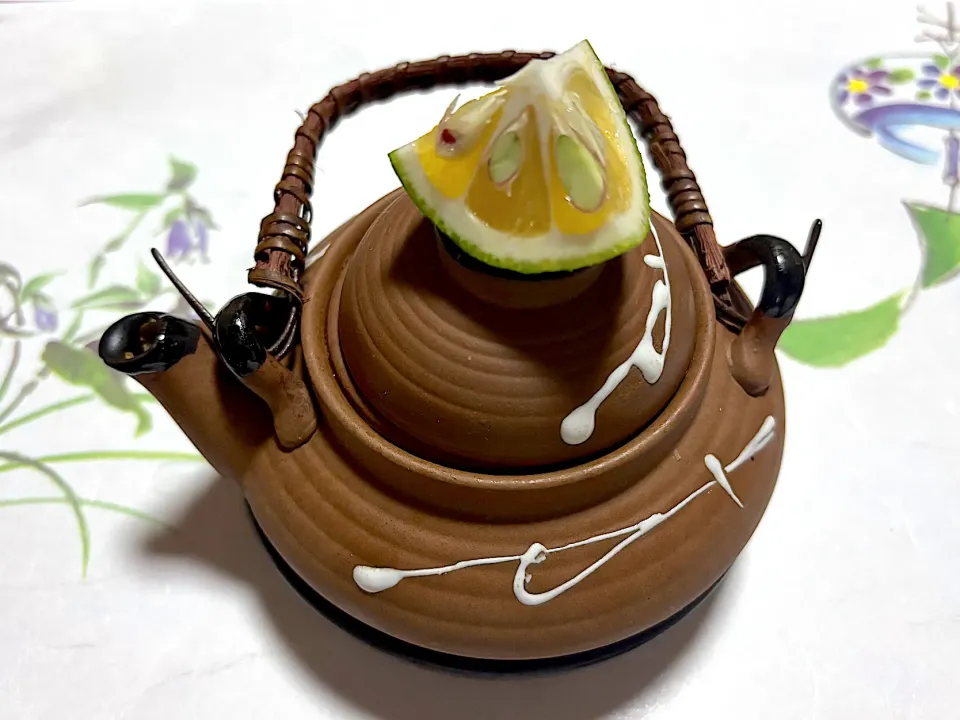 ⑤10月15日・［伊勢エビ🦞コース］・土瓶蒸し😊✨（食べる前😅）|山勝さん