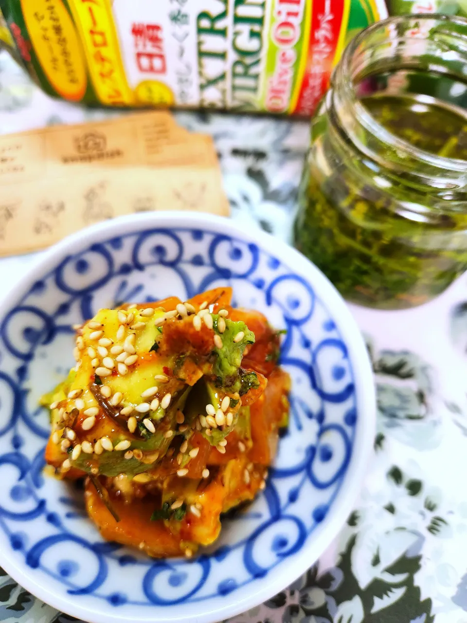 @きなこさんの料理 🔷🍀パセリde フレーバーオイル🧄🌶️🔷→→🔷カクテキ🥑アボカド和え🔷|@きなこさん