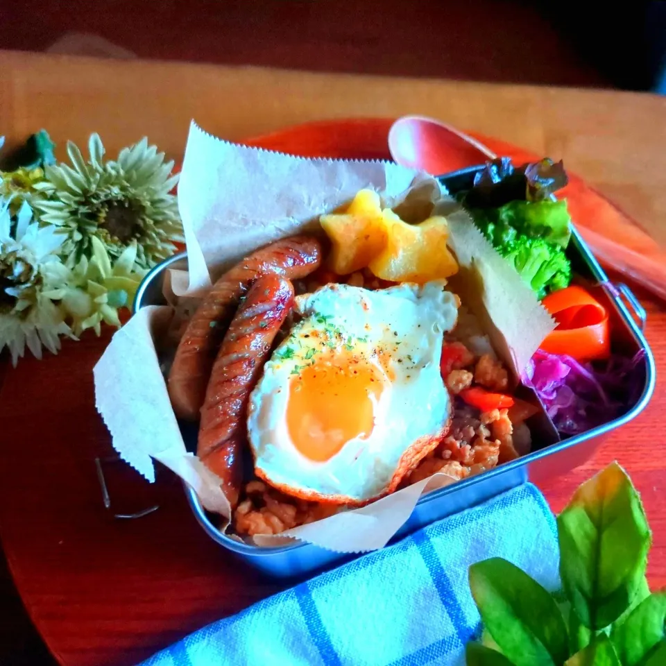 ガパオライスカレー弁当✨|さらママさん