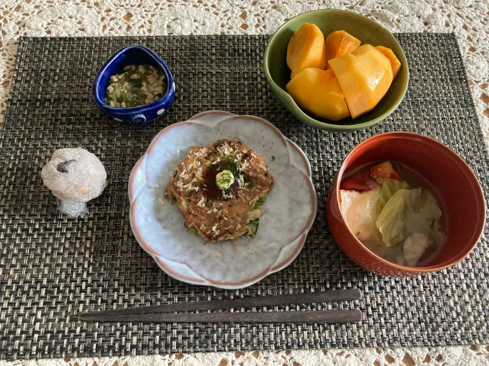 朝からお好み焼き☀️|さくたえさん