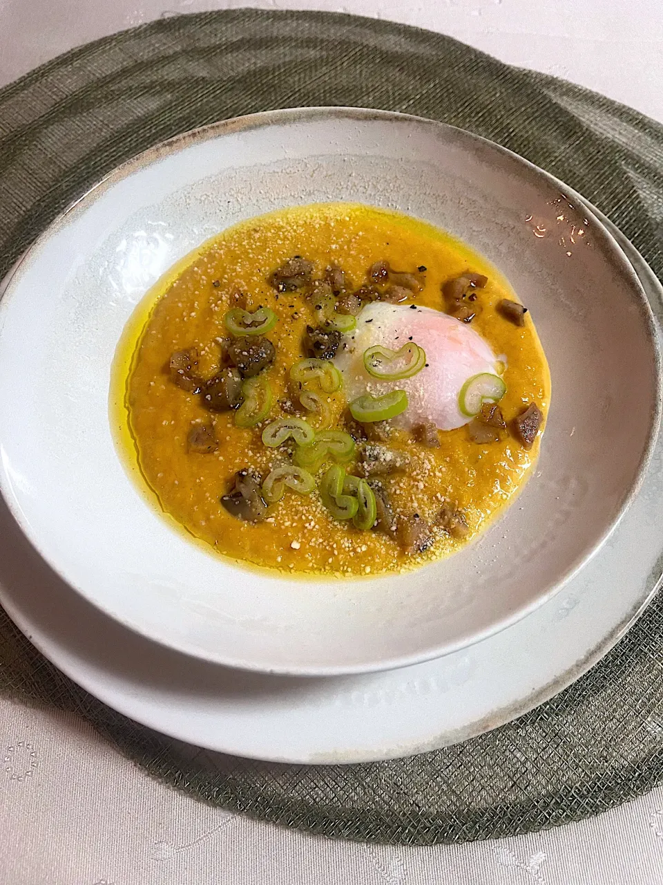 バターナッツのポタージュ温玉乗せ|きょーこさん