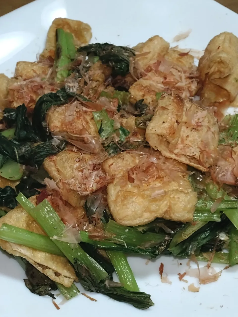 油揚げと小松菜炒め|さと♂さん