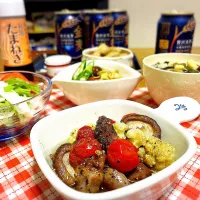 鶏もつ アヒージョ風。|tonaさん