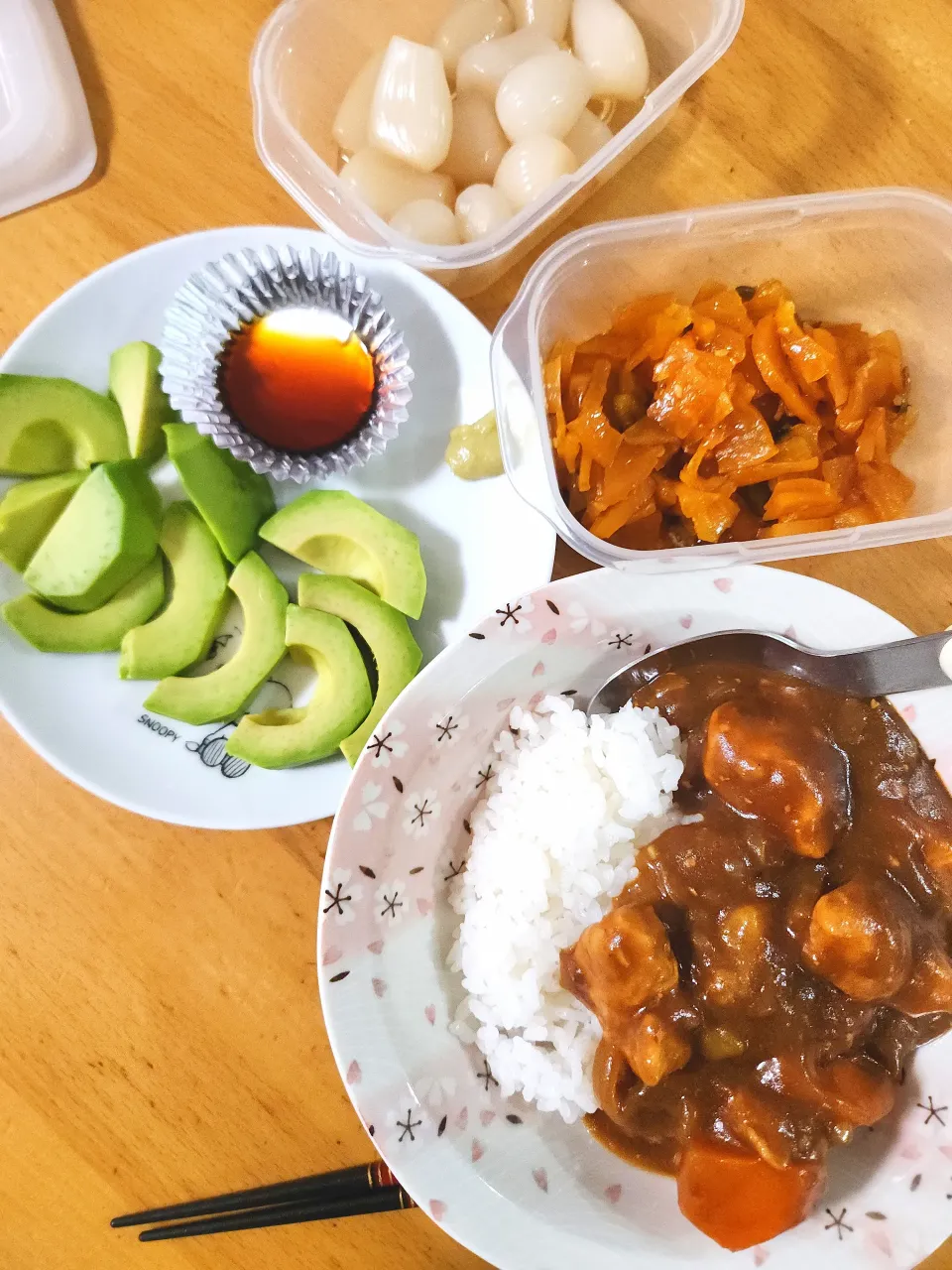 カレーライス、アボカド|さきさん