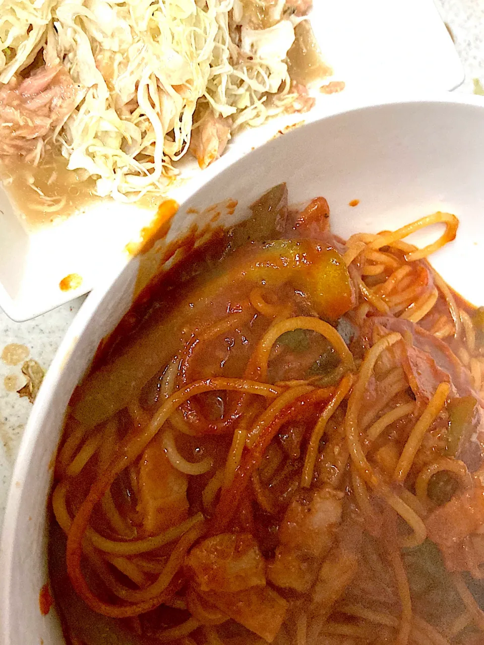 ナポリタン、サラダ|まみみさん