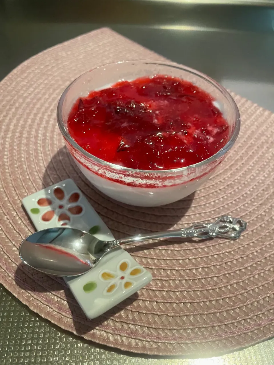 ローゼルジャムミルクプリン|めんちゃんさん
