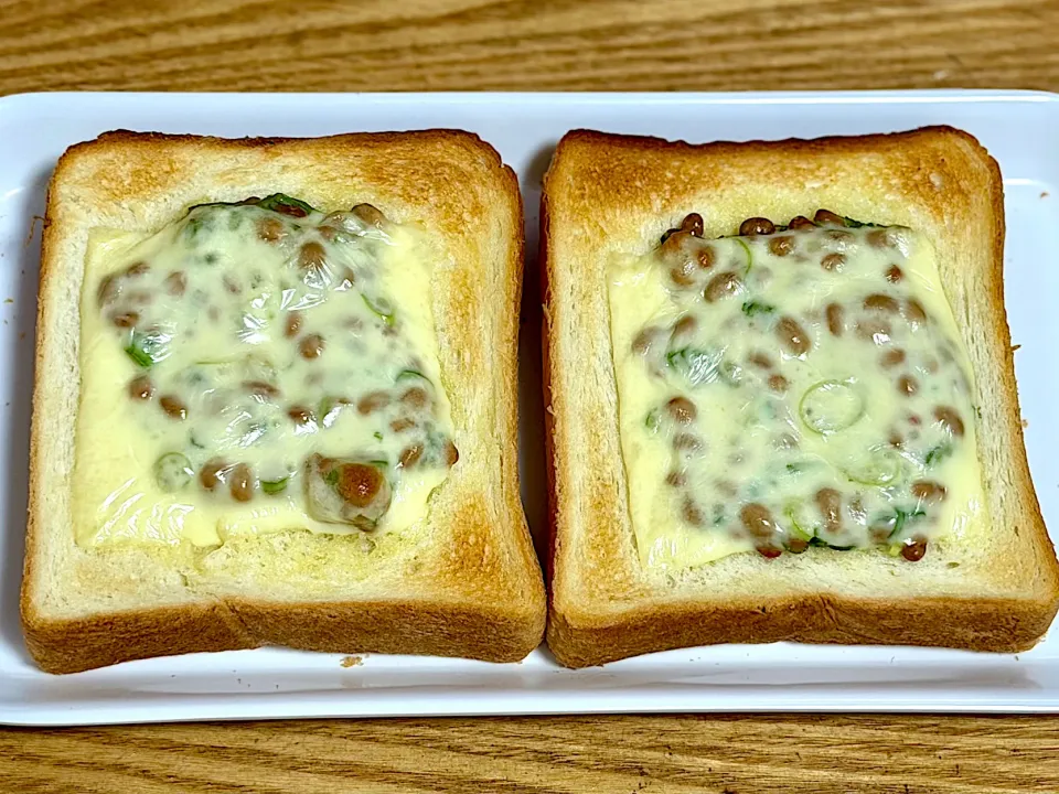 ☆納豆チーズトースト|まぁたんさん