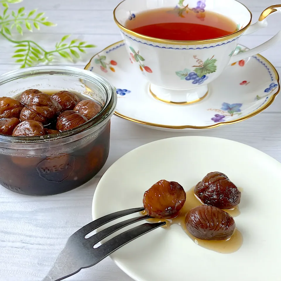 100均甘栗のマロングラッセ風|紅茶とお菓子と時々ごはんさん