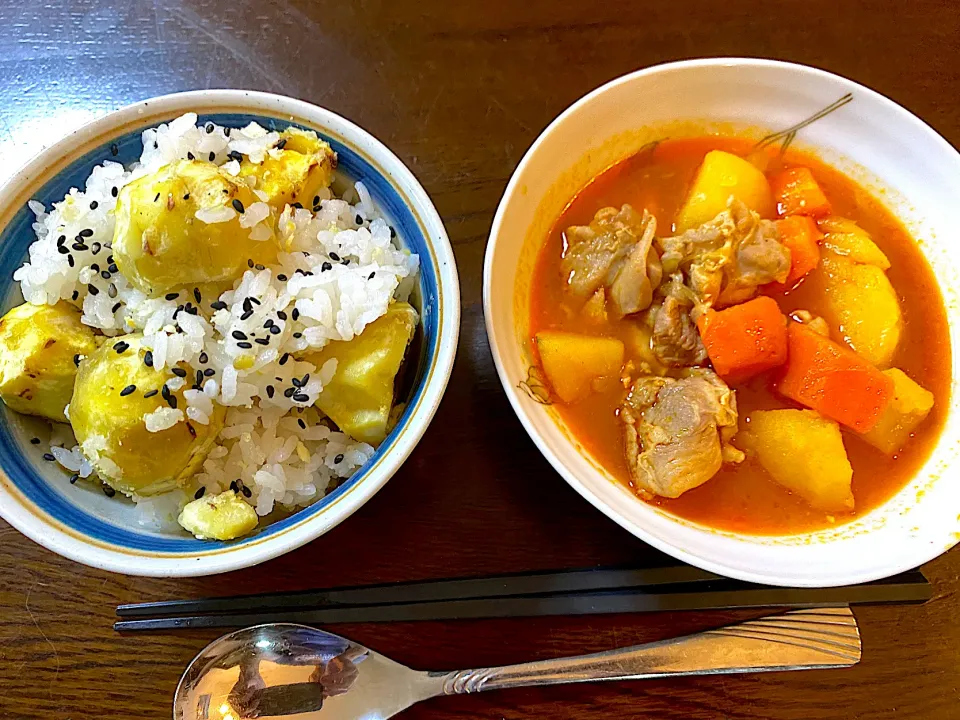 栗ご飯＆韓国タットリタン|単身赴任のっちさん