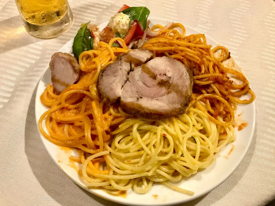 3種のパスタとヒラメのカルパッチョとポルケッタ|Takeshi  Nagakiさん