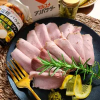 パパ氏手作り柚子胡椒でローストポーク