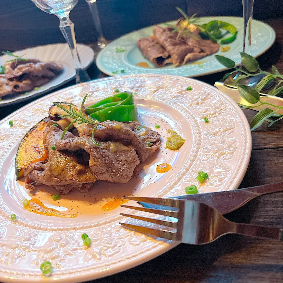 牛ロース   味噌バターソースで|meg*ˊᵕˋ*megさん