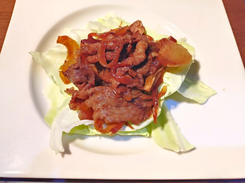 栃木和牛とオニオンの吉田ソース(グルメソース）炒め〜😋|quita (喜田)さん