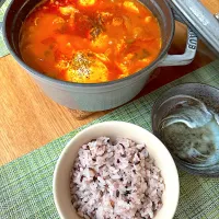 新米でスンドゥブ定食✨|BUBUさん