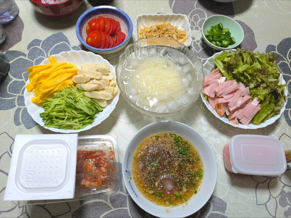 好きな物を好きなだけ冷やし中華風素麺|macoZyさん