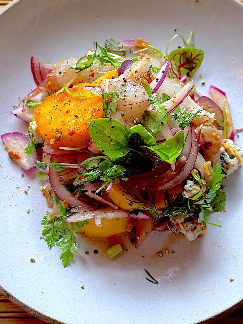 平目と柿のセビーチェ|keisukeさん